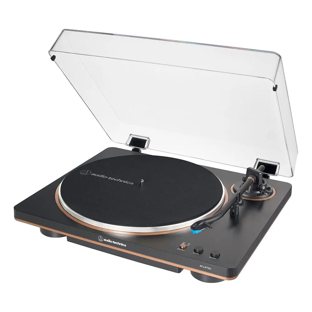 AUDIO-TECHNICA AT-LP70X AUTOMATIC TURNTABLE BELT DRIVE BLK/BRNZE