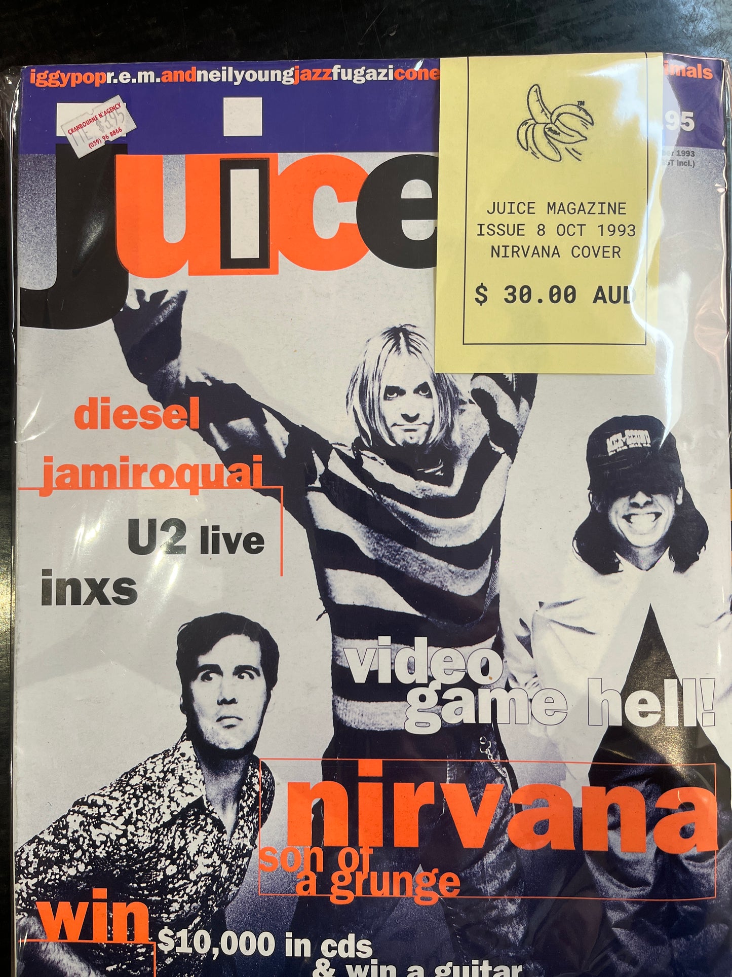 JUICE MAGAZINE ISSUE 8 OCT 1993 NIRVANA COVER
