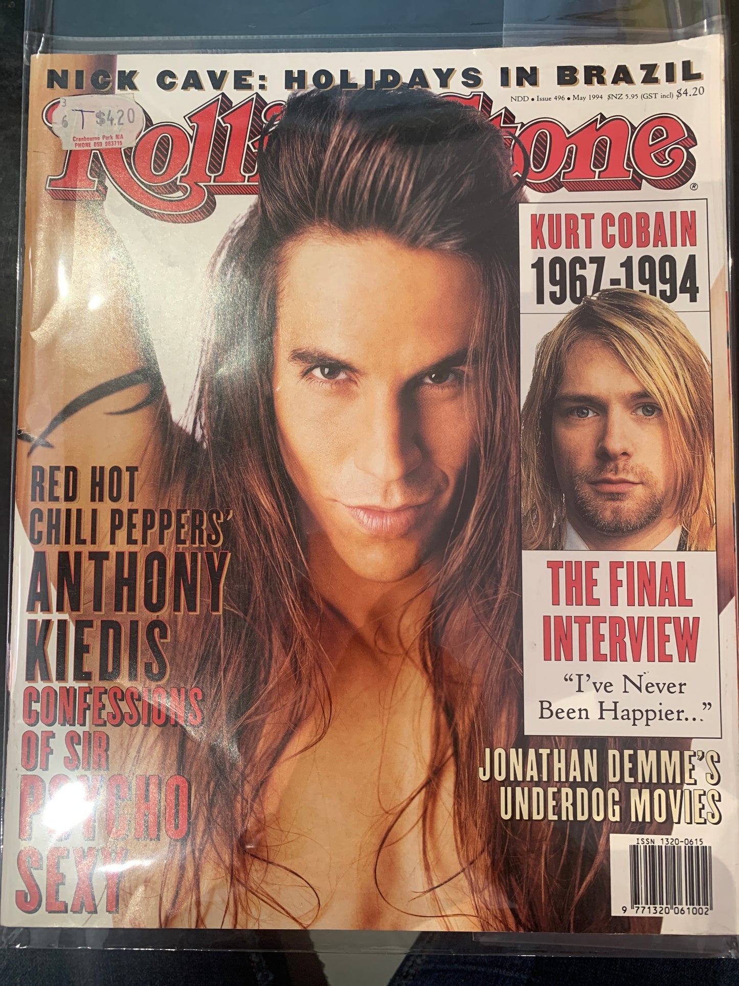 ROLLING STONES MAGAZINE MAY 1994 ISSUE 496 - RED HOT CHILLI PEPPERS COVER