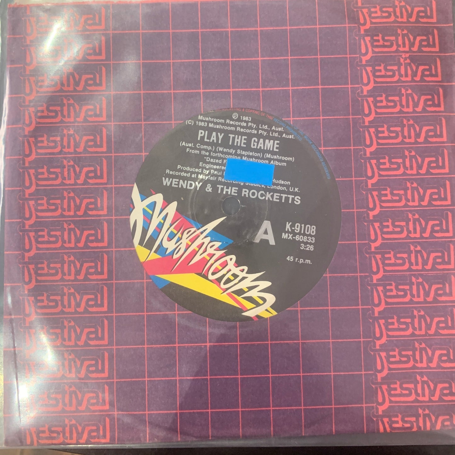 WENDY & THE ROCKETS - I CAN'T TELL YOU/PLAY THE GAME 7" SINGLE