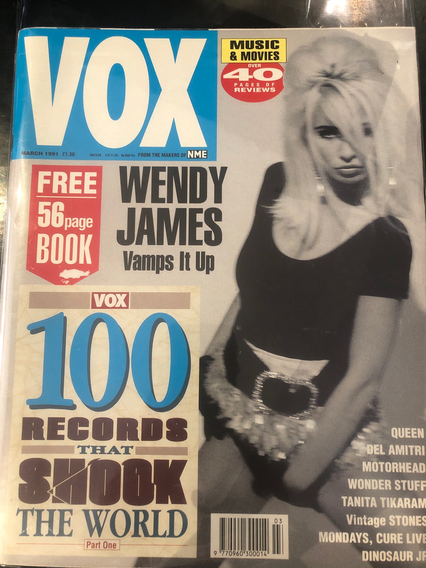 VOX MAGAZINE MARCH 1991 - WENDY JAMES COVER