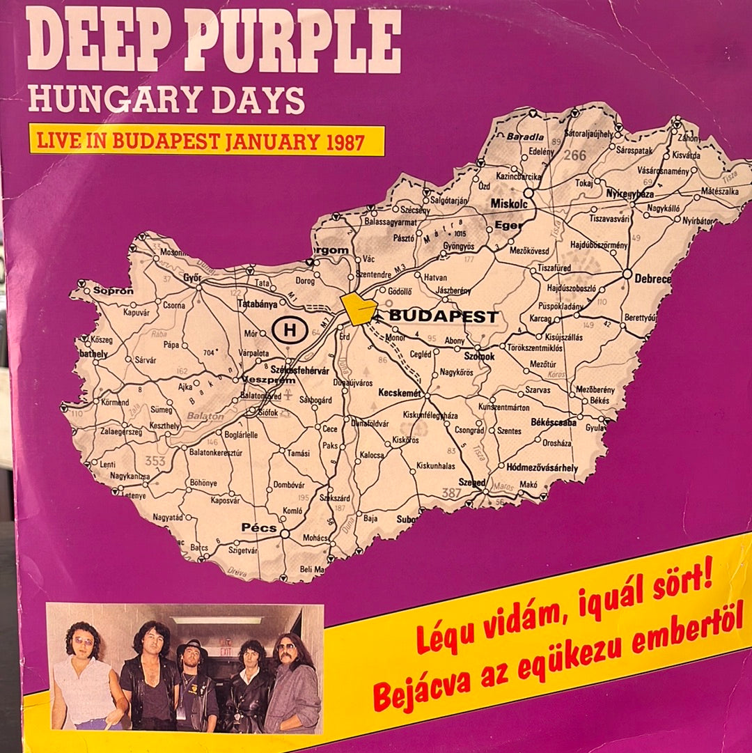 DEEP PURPLE - HUNGARY DAYS (LIVE IN BUDAPEST JANUARY 1987) VG+/VG+ TRIPLE LP LIVE BOOTLEG