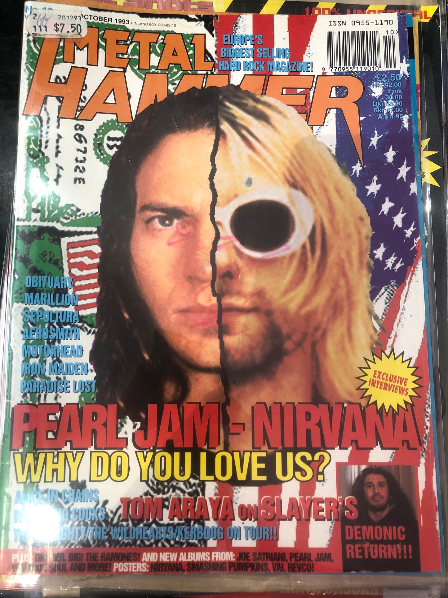 METAL HAMMER OCTOBER 1993 - PEARL JAM / NIRVANA