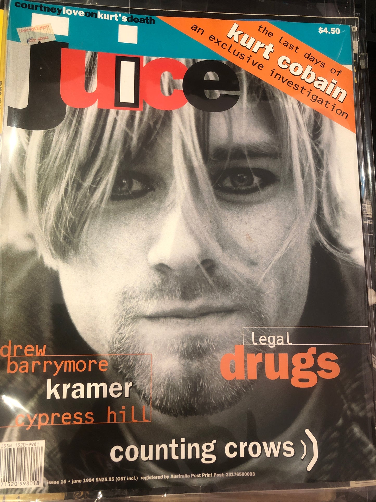 JUICE MAGAZINE JUNE 1994 - KURT COBAIN COVER