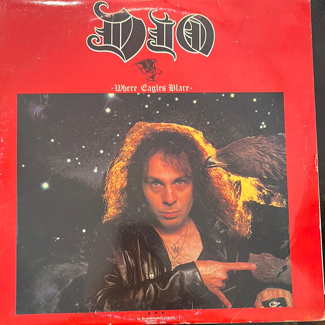 DIO - WHERE EAGLES BLARE VG+/VG+ 1987 UNOFFICIAL LIVE BOOTLEG SOME RING WEAR