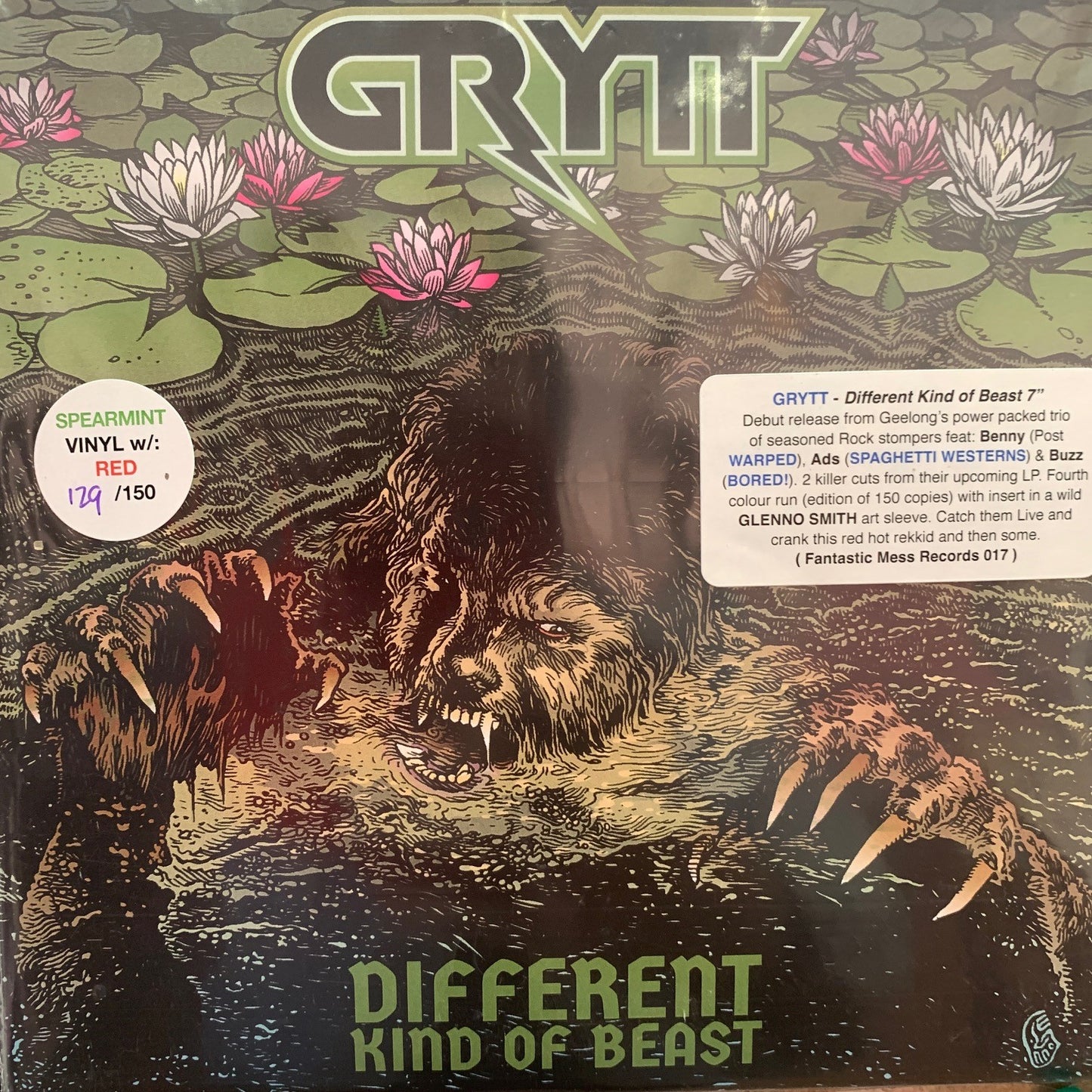 GRYTT - A DIFFERENT KIND OF BEAST 7" FANTASTIC MESS FMR 017