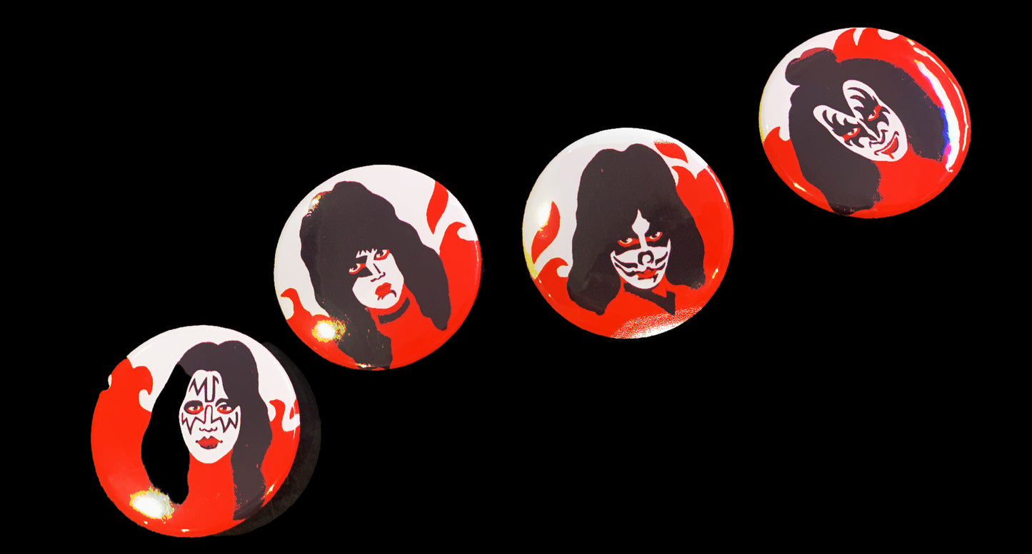 KISS PINBALL BADGES - VERY LIMITED STOCK!