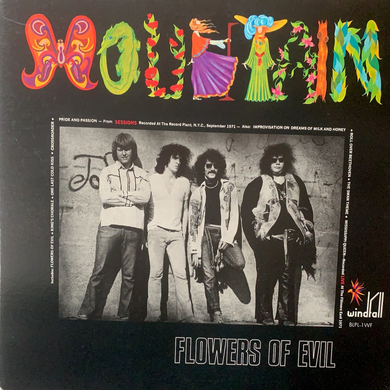 MOUNTAIN - FLOWERS OF EVIL NM /NM 1972 NO OBI