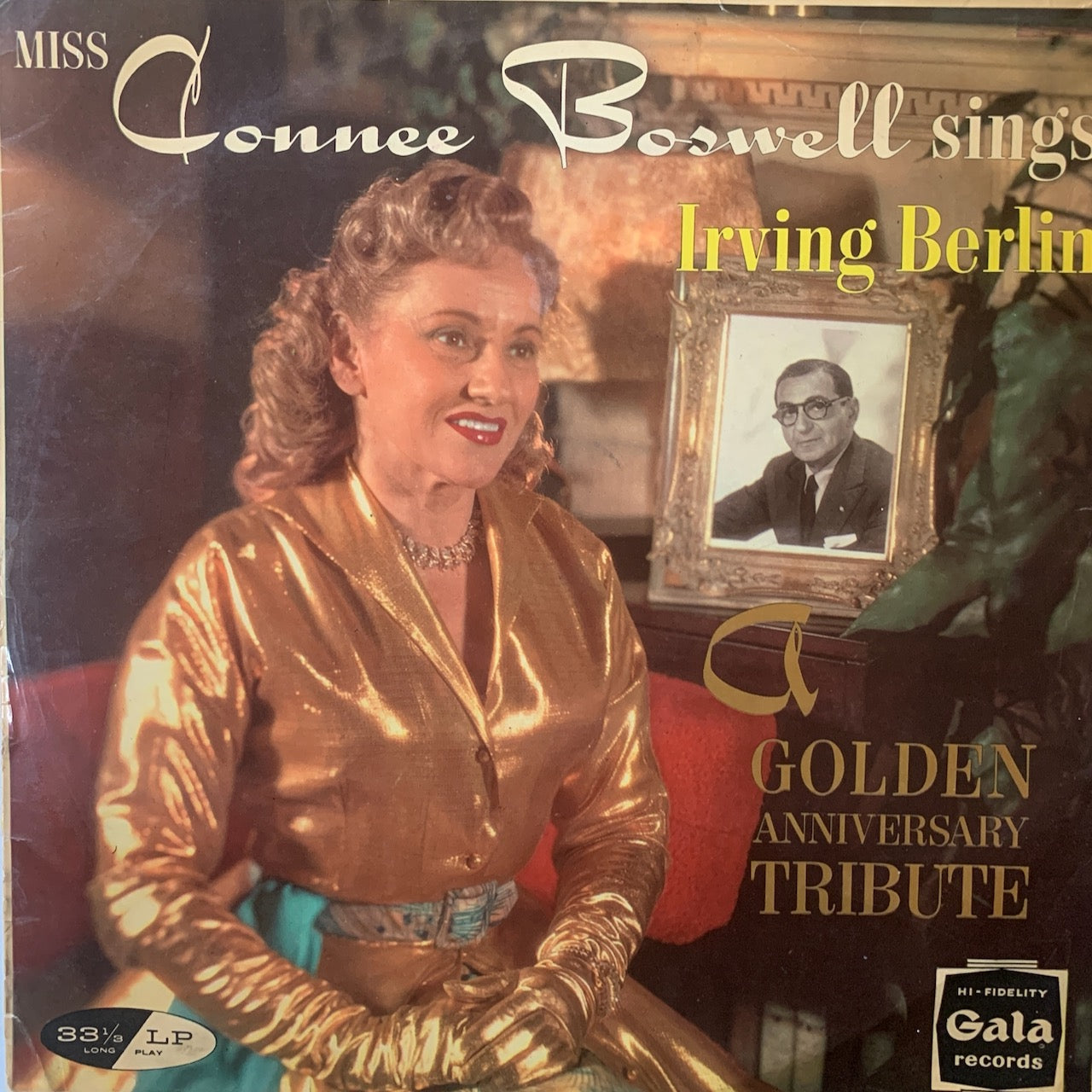CONNIE BOSWELL - CONNEE BOSWELL SINGS IRVING BERLIN - A GOLDEN ANNIVERSARY TRIBUTE VG+/VG+ 1958