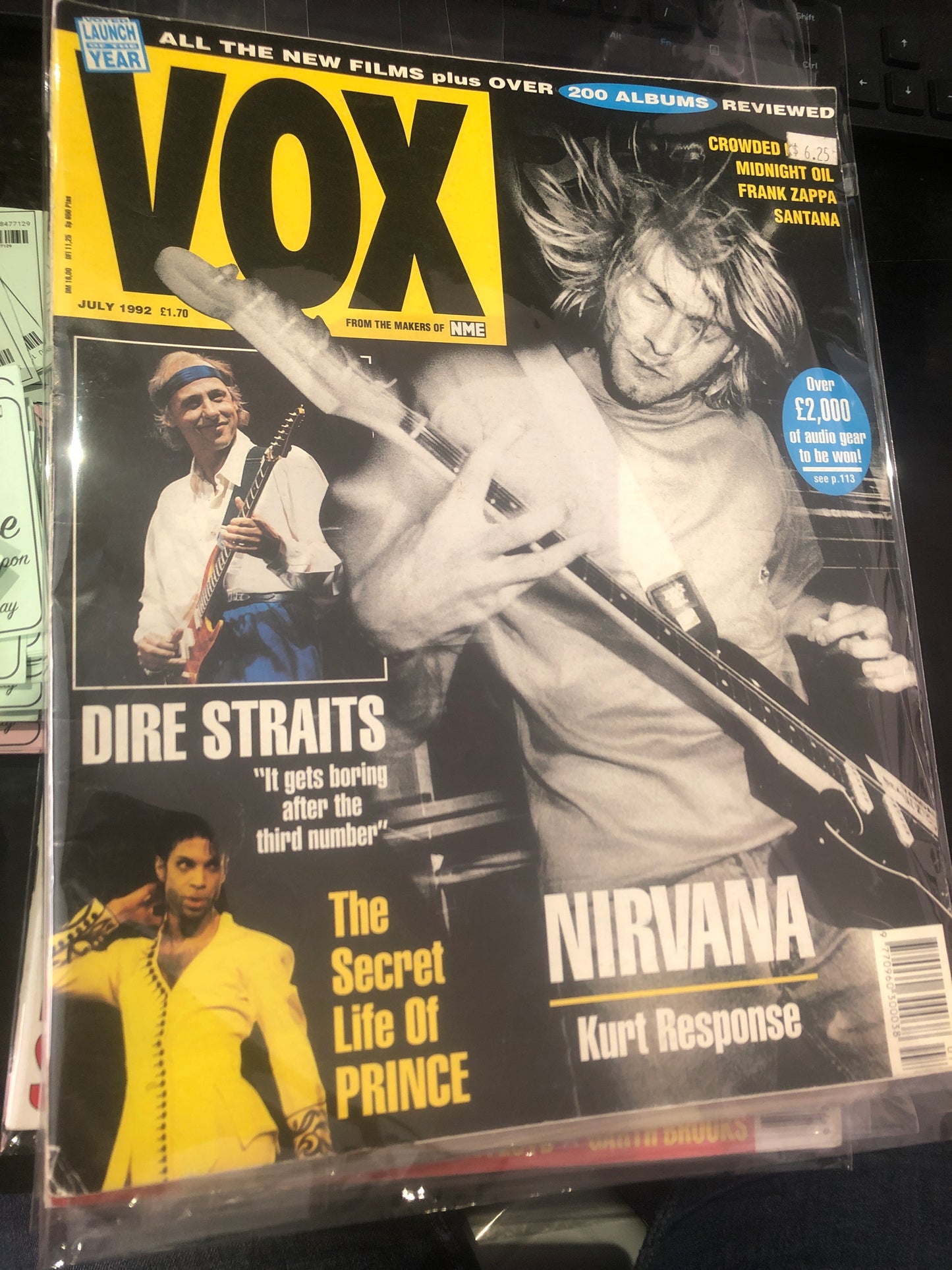 VOX MAGAZINE JULY 1992 - NIRVANA / KURT COBAIN COVER