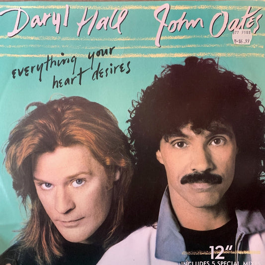 DARYL HALL & JOHN OATES - EVERYTHING YOUR HEART DESIRES    NM /NM  1988