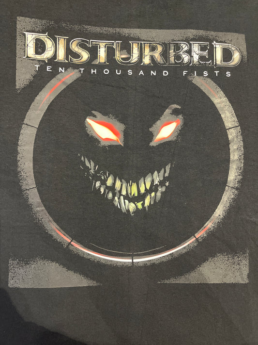 DISTURBED BLACK  TEE