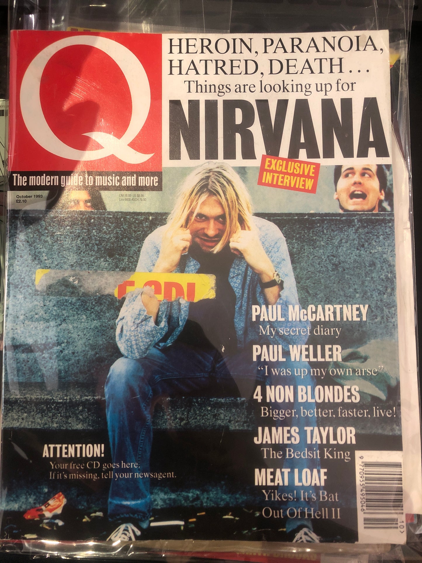 Q MAGAZINE OCTOBER 1993 - NIRVANA COVER