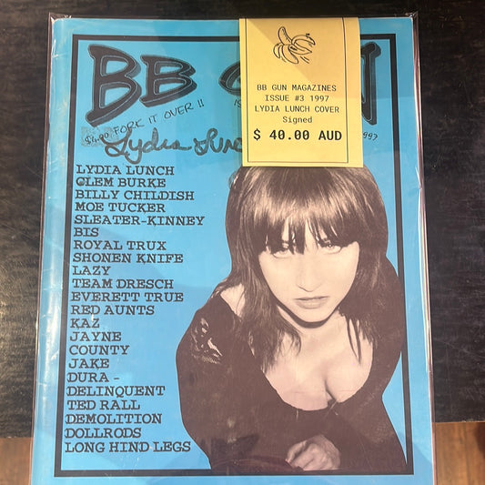 BB GUN MAGAZINES ISSUE #3 1997 LYDIA LUNCH COVER Signed