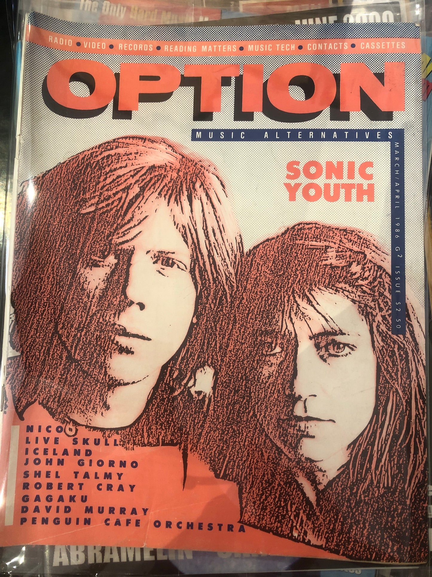 OPTION MAGAZINE MARCH/APRIL 1996 - SONIC YOUTH COVER