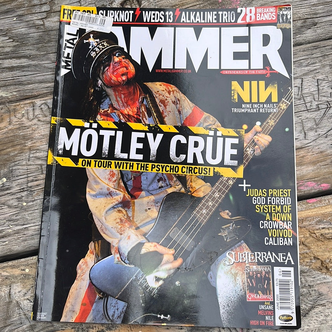 METAL HAMMER JUNE 2005 NIKKI SIXX COVER