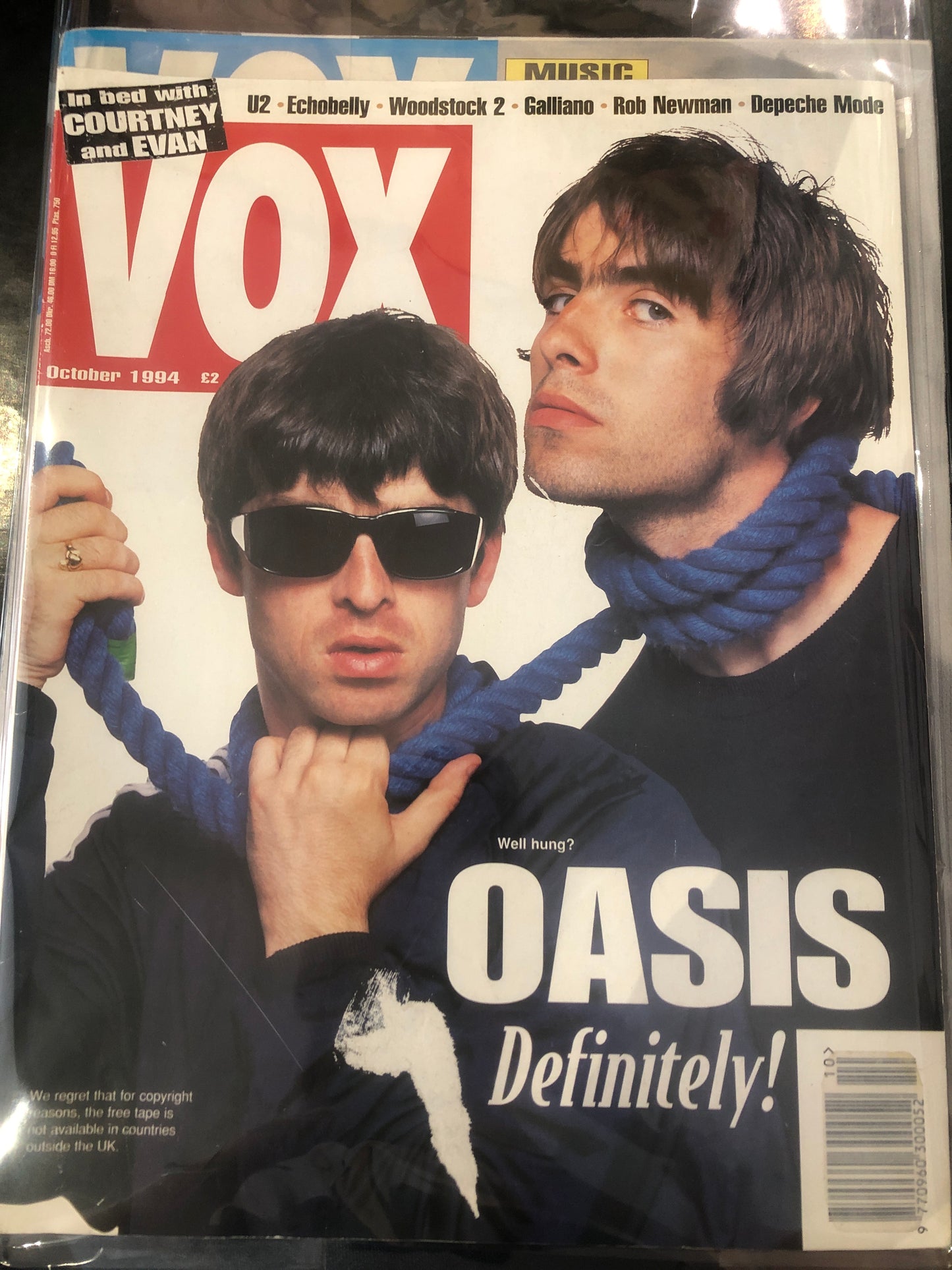 VOX MAGAZINE OCTOBER 1994 - OASIS COVER