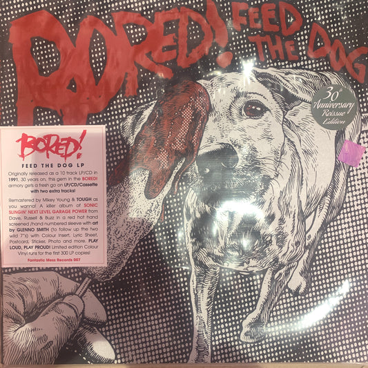 BORED - FEED THE DOG 30TH ANNIV PURPLE LP  HAND SCREEN COVER