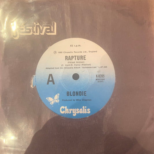 BLONDIE - RAPTURE/WALK LIKE ME 7" SINGLE [GEN COVER]