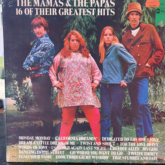 THE MAMAS & THE PAPAS - 16 OF THEIR GREATEST HITS    NM /NM  1978