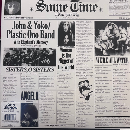 John Lennon & Yoko Ono, The Plastic Ono Band, Elephants Memory, Invisible Strings – Some Time In New York City (2xLP)