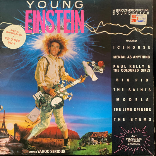 YOUNG EINSTEIN A SERIOUS MOTION PICTURE SOUNDTRACK PINK VINYL LP VG+/VG+