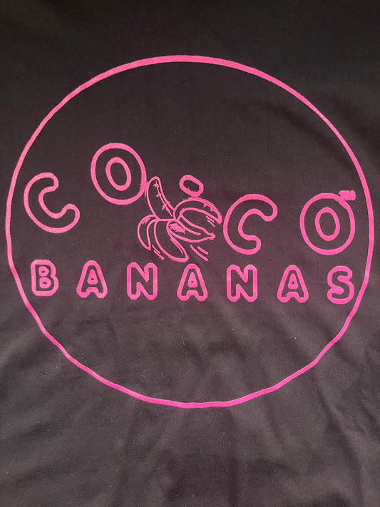 New!! CO-CO BANANAS 'STAMP' DESIGN TEE SHIRT! PINK  PRINT
