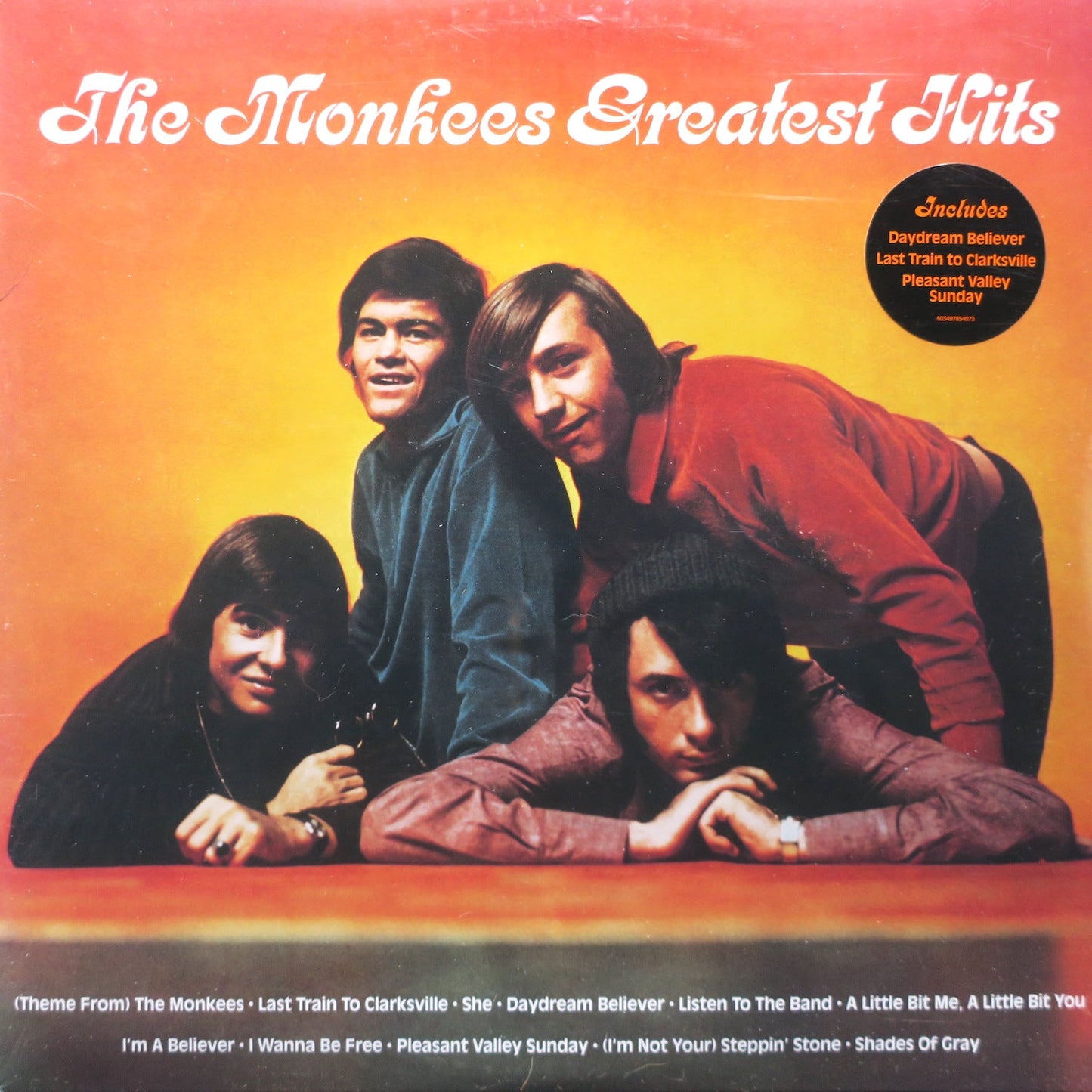 THE MONKEES - GREATEST HITS YELLOW FLAME LP  /