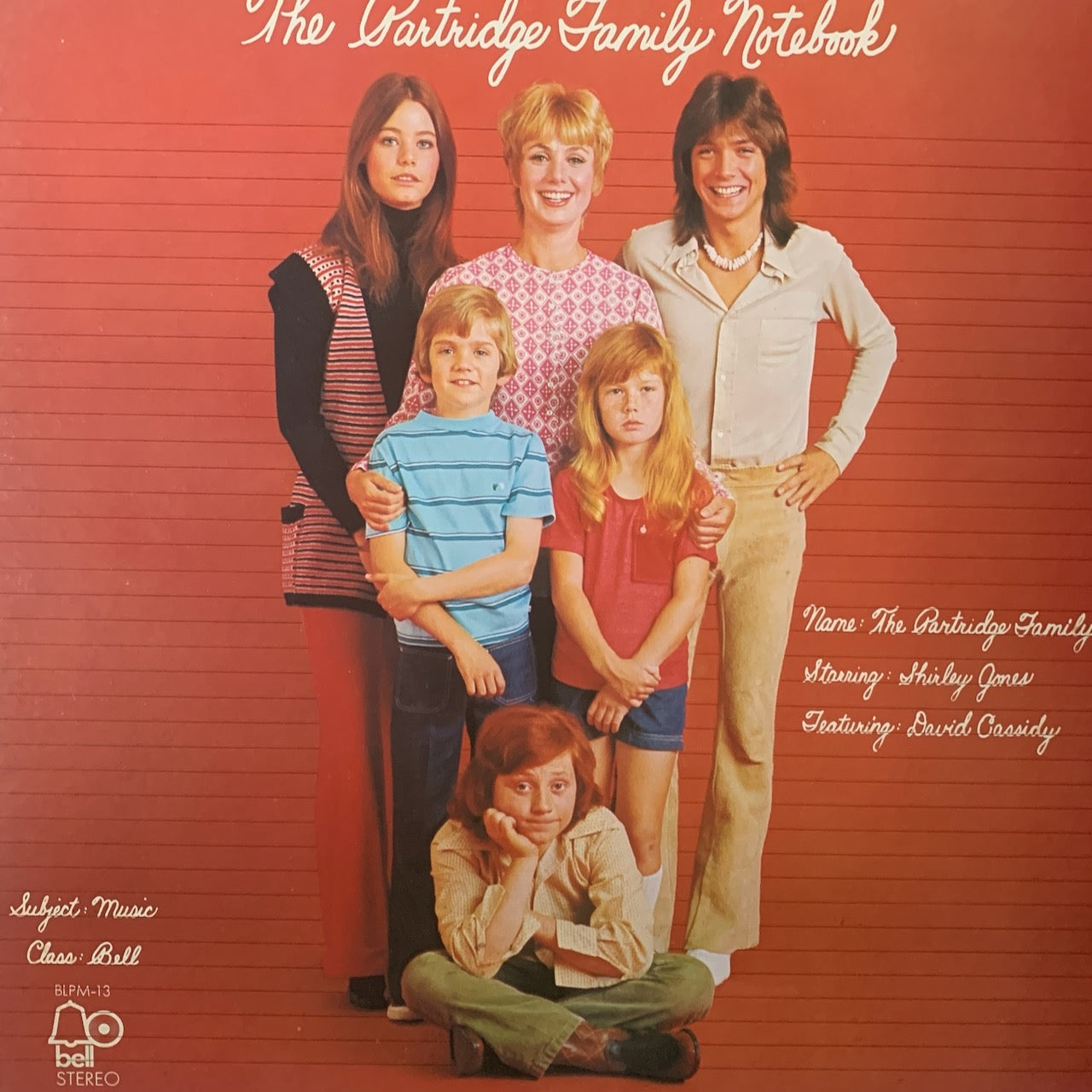 THE PARTRIDGE FAMILY STARRING SHIRLEY JONES (2) FEATURING DAVID CASSIDY - THE PARTRIDGE FAMILY NOTEBOOK    VG+/VG+ 1972